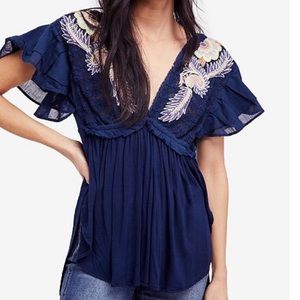 🆕 Free People dark blue tunic🌸